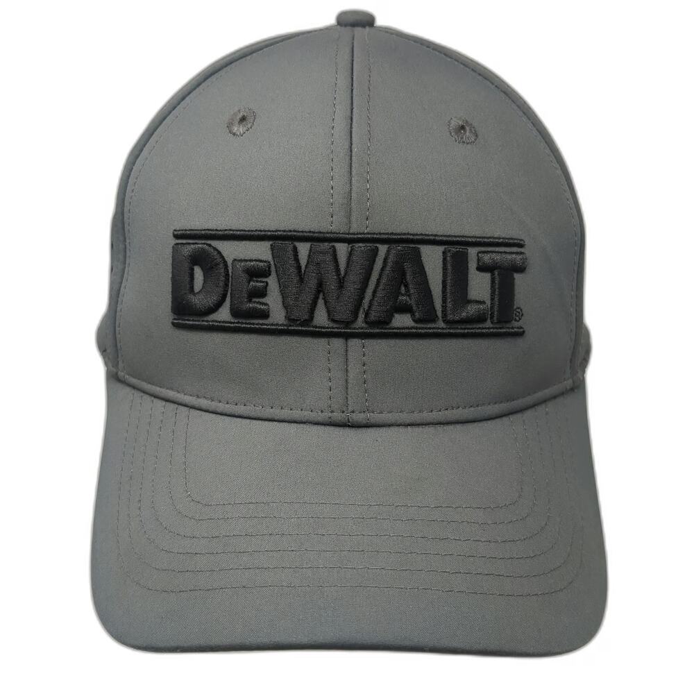 DeWalt Trucker Hat Gray One Size Snapback Perforated Performance Logo Adjustable
